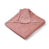 Liewood Augusta Hooded Towel Hippo / dusty raspberry mix