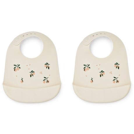 Liewood Tilda Silicone Bib Peach/Sea Shell Mix 2-pack