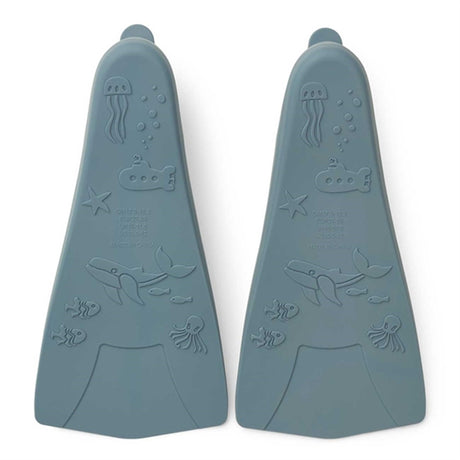 Liewood Gustav Swim Fins Whale Blue 2