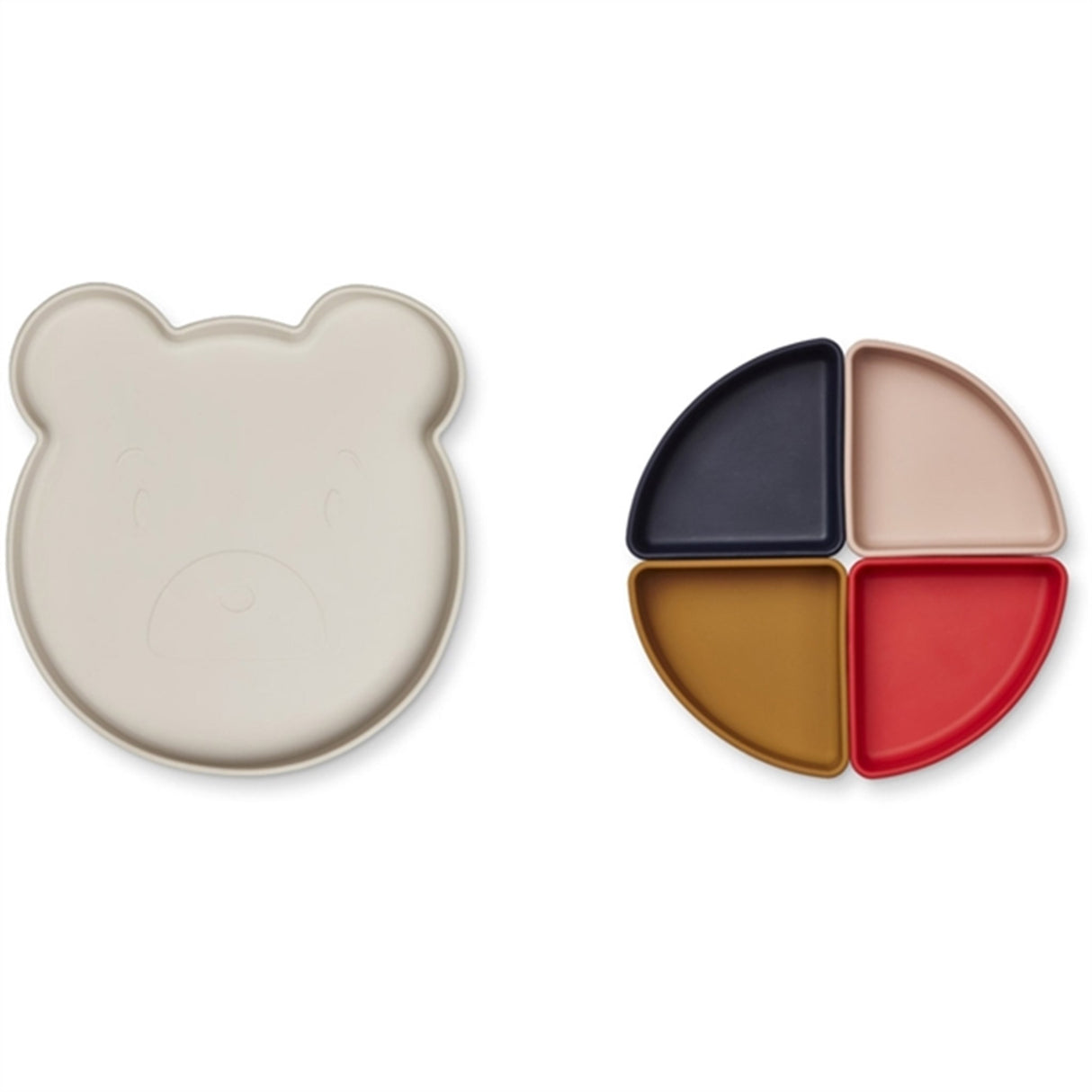 Liewood Arne Silicone Divider Plate MR Bear Sandy Multi Mix