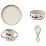 Liewood Vivi Silicone Printed Tableware Set Farm / Sandy