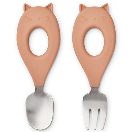 Liewood Stanley Baby Cutlery Cat/Tuscany Rose
