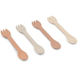 Liewood Jan 2 in 1 Cutlery 4-Pack Rose Multi Mix