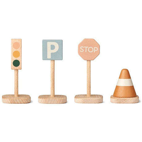 Liewood Village Traffic Signs 4-pack Mustard Multi Mix