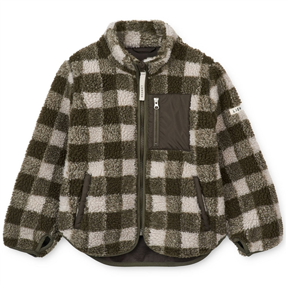 Liewood Nolan Pile Jacket Check Army Brown / Multi Mix