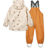 Liewood Melodi Printed Rainwear Set Peach / Sandy 2