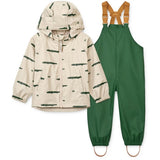 Liewood Melodi Printed Rainwear Set Crocodile / Sandy