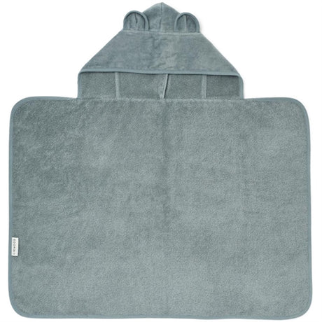 Liewood Vilas Baby Hooded Towel Blue Fog