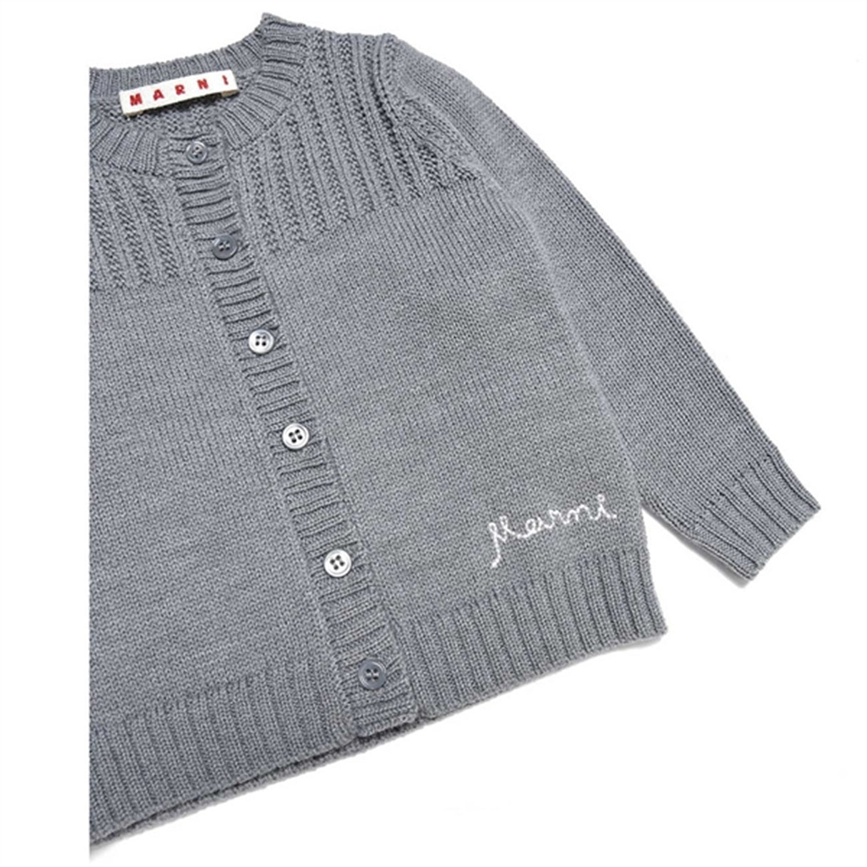 Marni Medium Grey Knit Cardigan 2