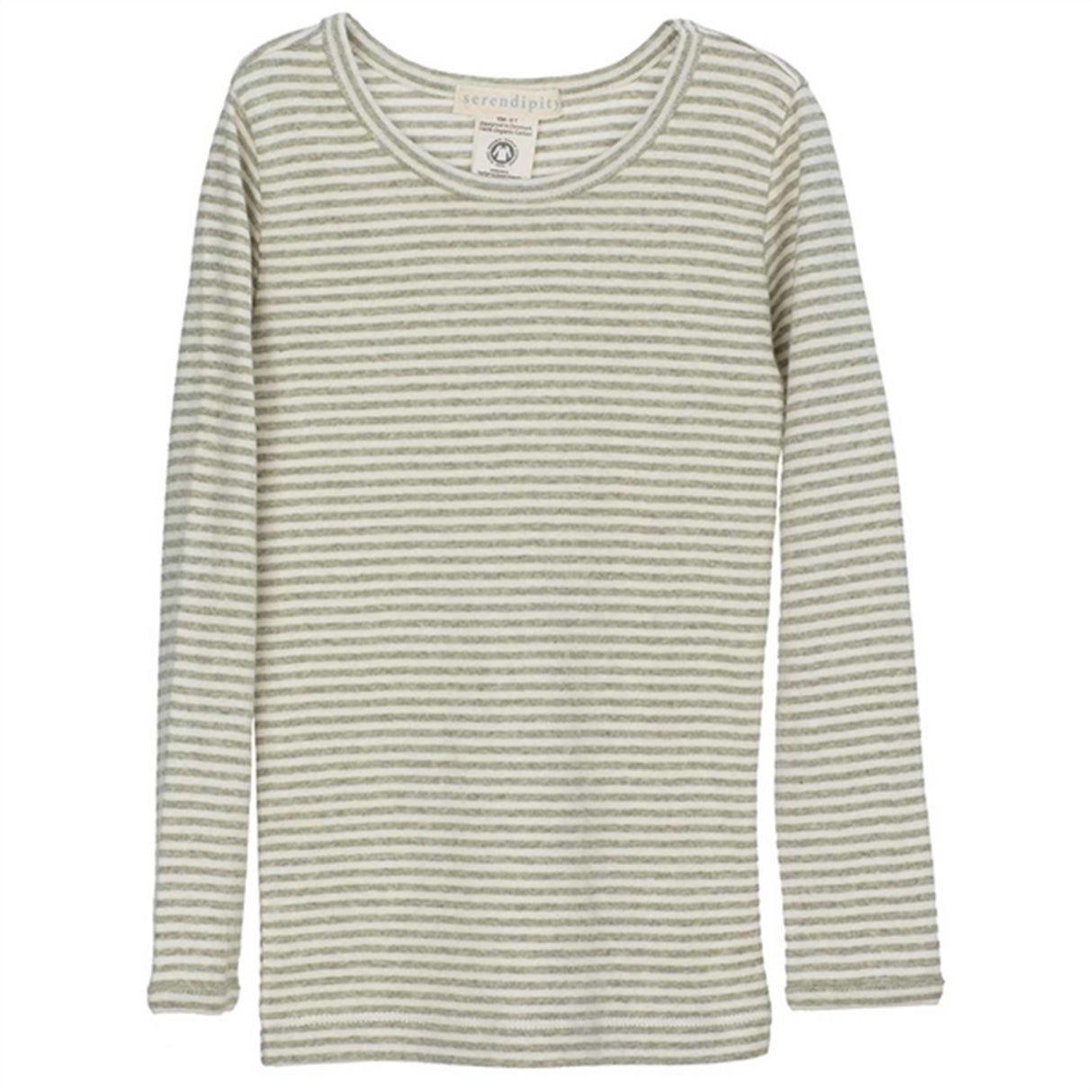 Serendipity Sage/Ecru Slim Stripe Rib Blouse