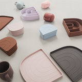 OYOY Rainbow Plate And Bowl Choko/Vanilla