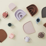 OYOY Rainbow Plate And Bowl Rose/Fudge