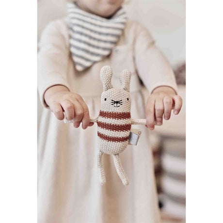 OYOY Musetti Mouse Rattle Off White / Melange