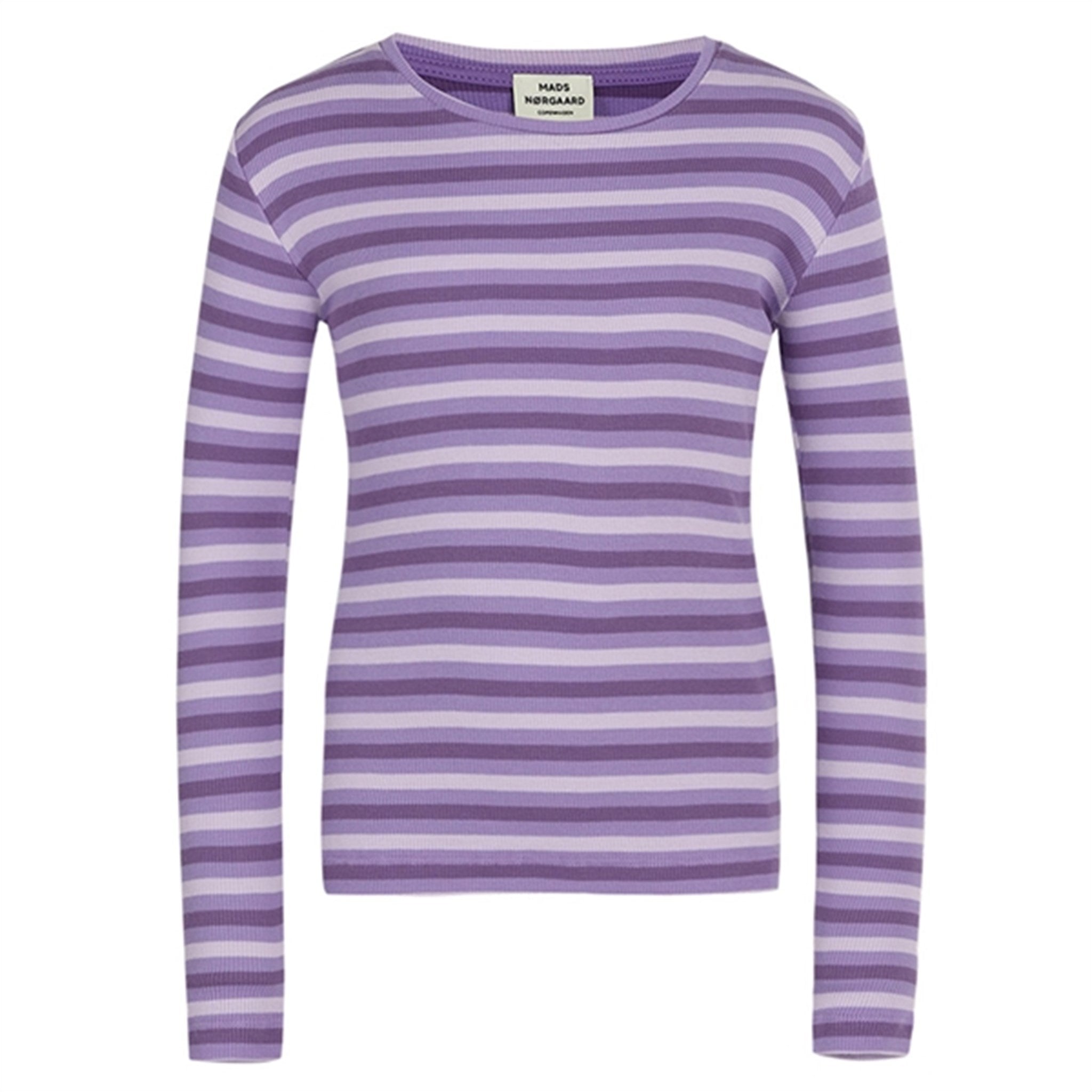 Mads Nørgaard 2x2 Cotton Stripe Talino Blouse Stripe/Paisley Purple