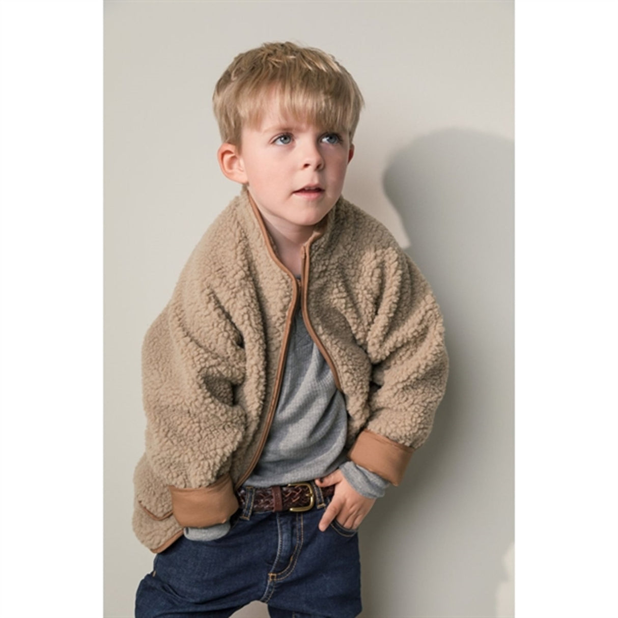 MarMar Jerry Teddybear Fleece Jacket Sandstone 3