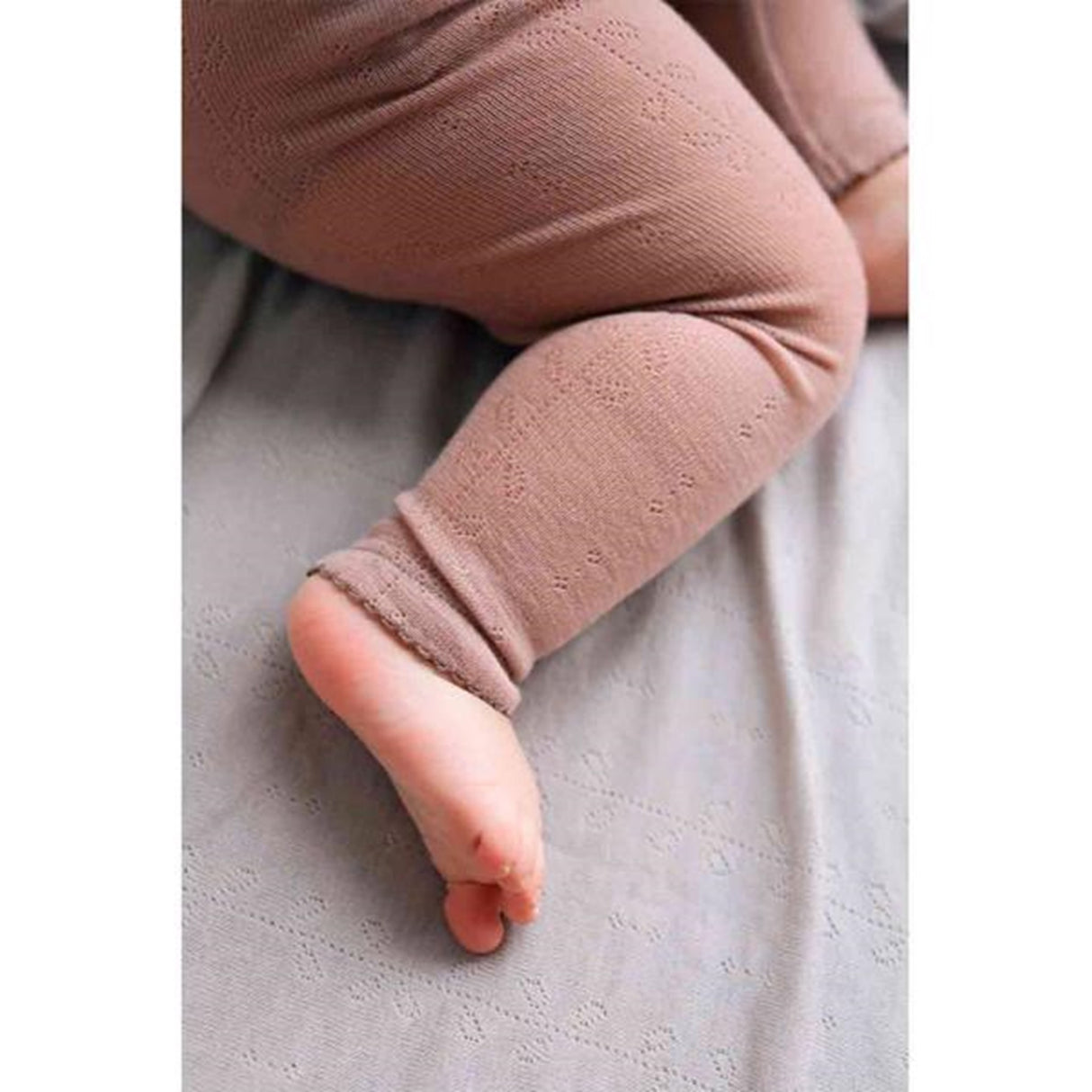 MarMar Wool Pointelle Burnt Rose Leggings 9