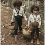 Silly Silas Footed Tights Acorn Brown