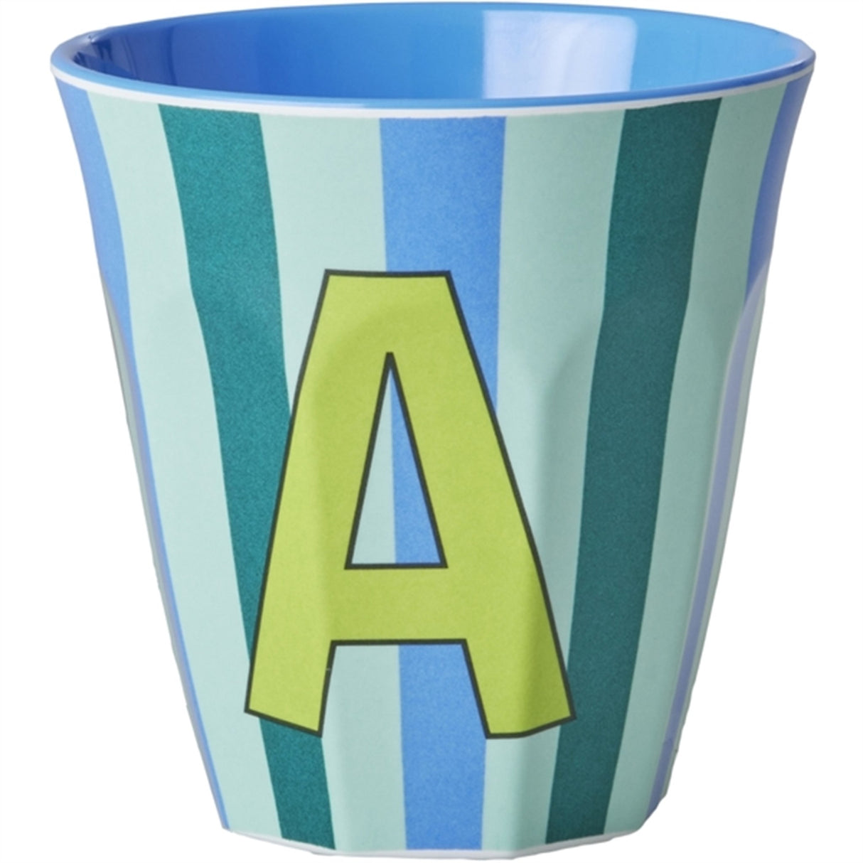 RICE Bluish Stripes Melamine Alphabet Cup 2