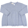 Copenhagen Colors Dusty Blue Merino Blouse Pointelle