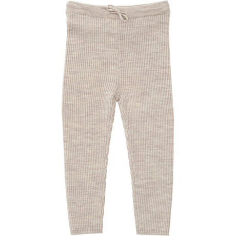 Copenhagen Colors Pale Cream Melange Merino Classic Rib Leggings