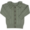 Copenhagen Colors Sage Green Merino Pattern Cardigan w. Collar