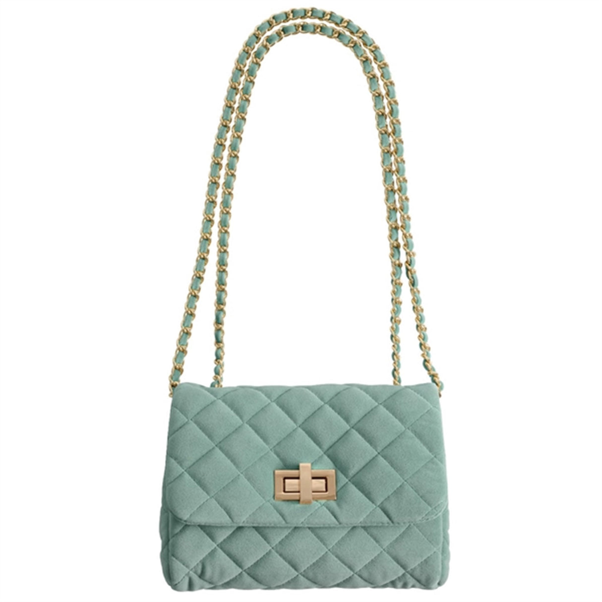 Milledeux Medium Velvet Bag Nile Blue