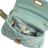 Milledeux Medium Velvet Bag Nile Blue