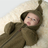 MINI A TURE Adel Teddy Fleece Jumpsuit Capers Green 5