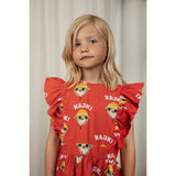 Mini Rodini Red Hike Aop Woven Ruffle Dress