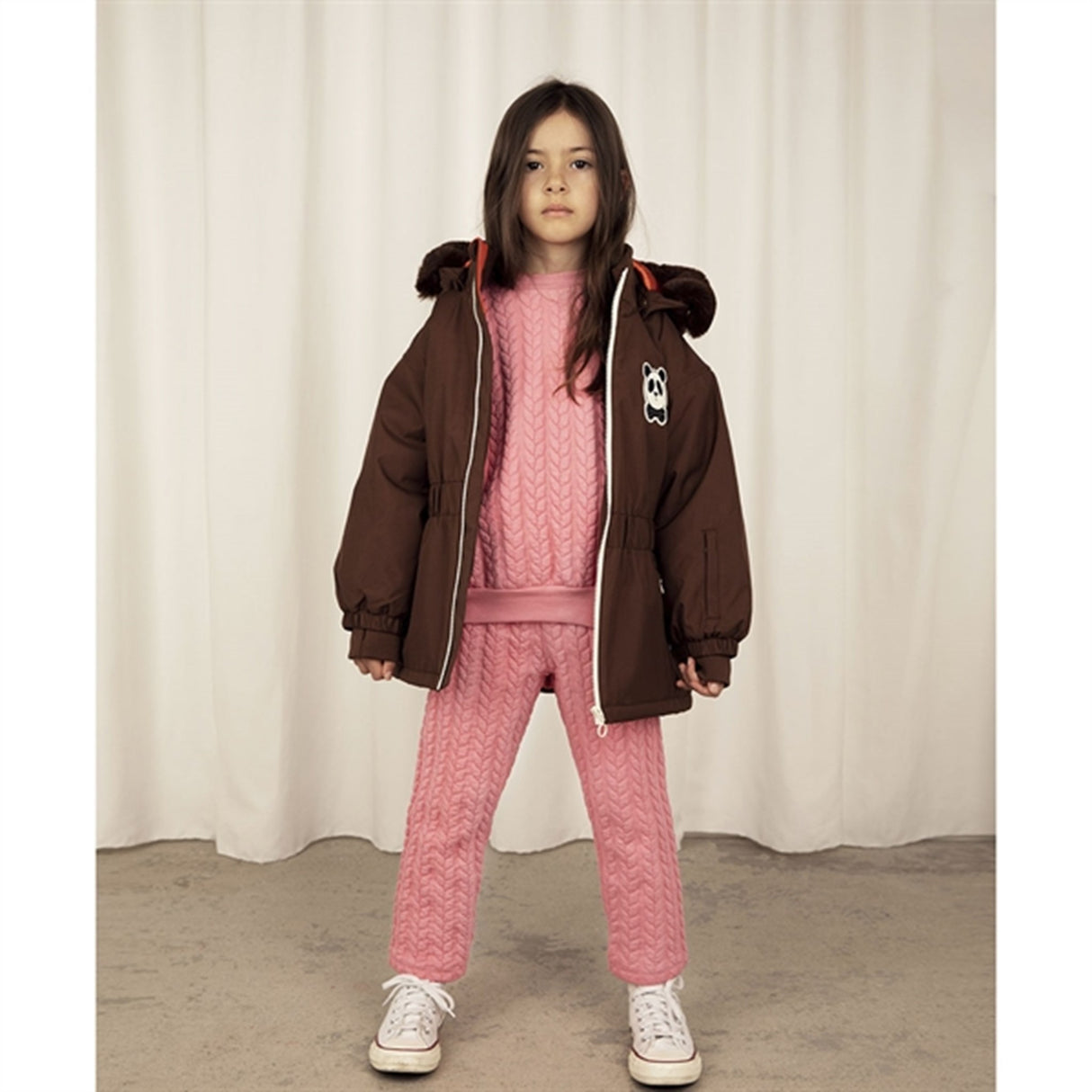 Mini Rodini Panda Soft Ski Jacket Brown 7