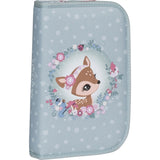 Beckmann Single Section Pencil Case Forest Deer Dusty Mint