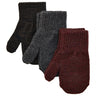 Mikk-Line Magic Mittens w/Lurex 3-Pack Decadent Chocolate Black Antrazite