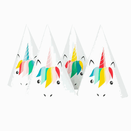 My Little Day Unicorn Party Hats 8 pcs