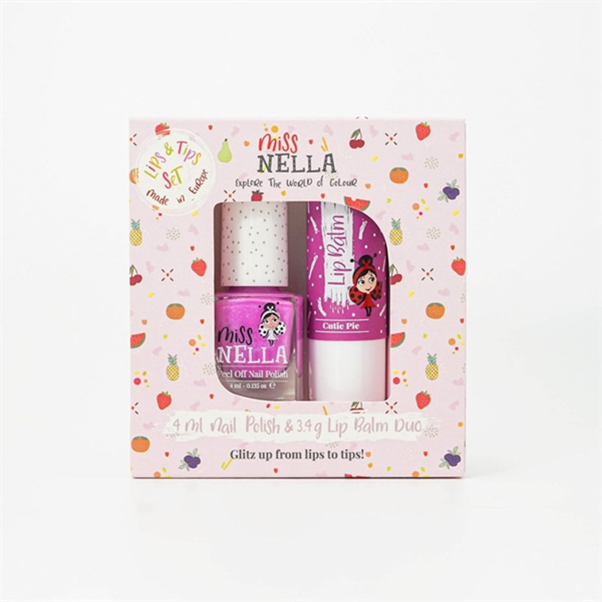 Miss Nella Lip Balm Cutie Pie + Nail Polish Blueberry Smoothies