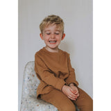 Monsieur Mini Baggy Leggings Waffle Sugar Brown