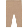 Monsieur Mini Pointelle Croissant Leggings Beige Melange
