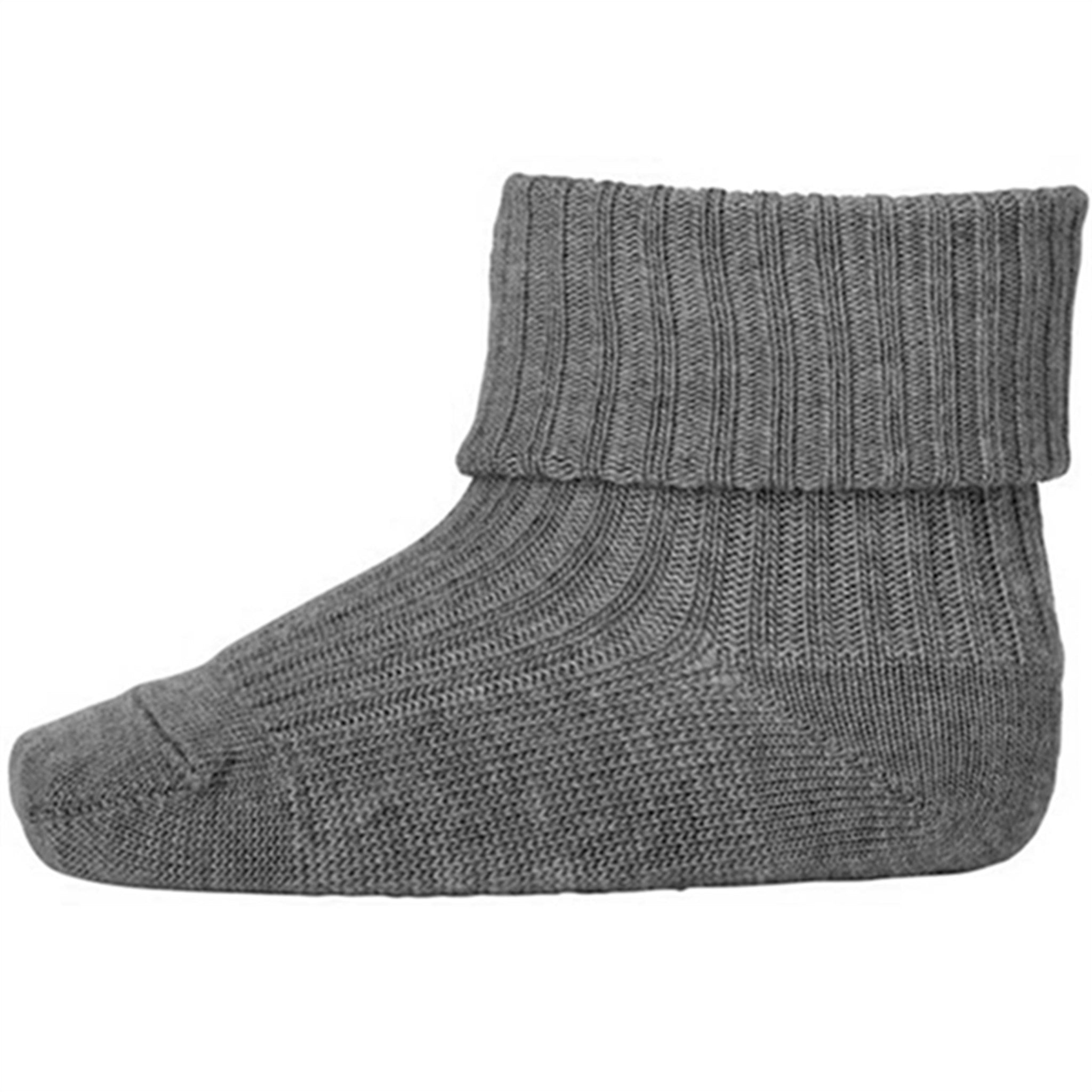 MP Wool Socks Rib Grey Melange