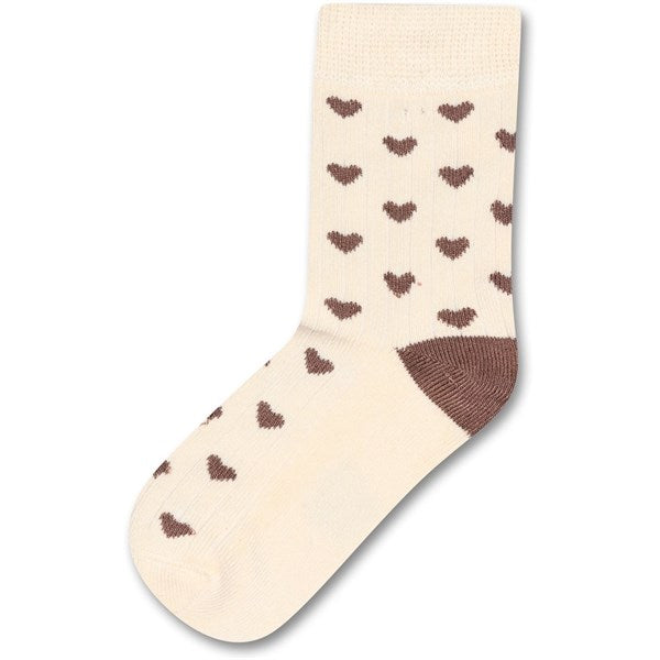 minipop® Tuscany Brown Bamboo Socks Heart