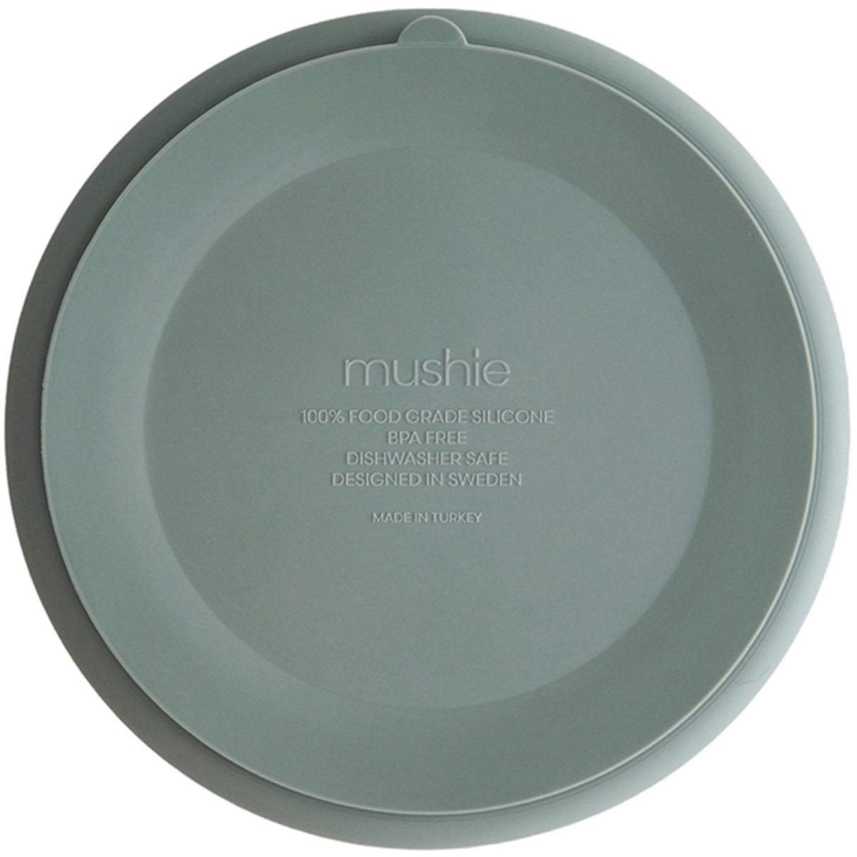 Mushie Silicone Plate Cambridge Blue 2