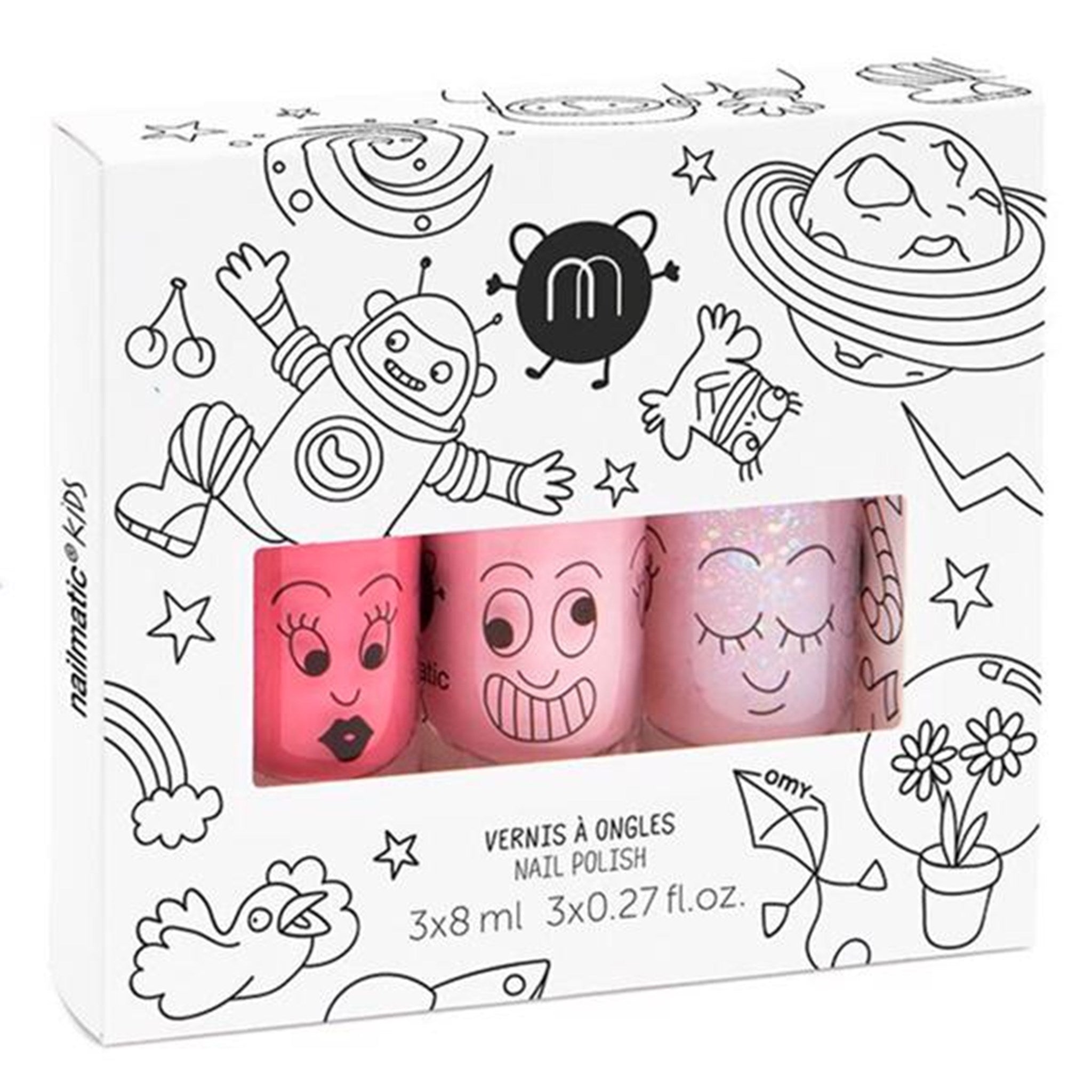 Nailmatic Nail Polish Water-based 3 Pack Party Cookie/Bella/Polly
