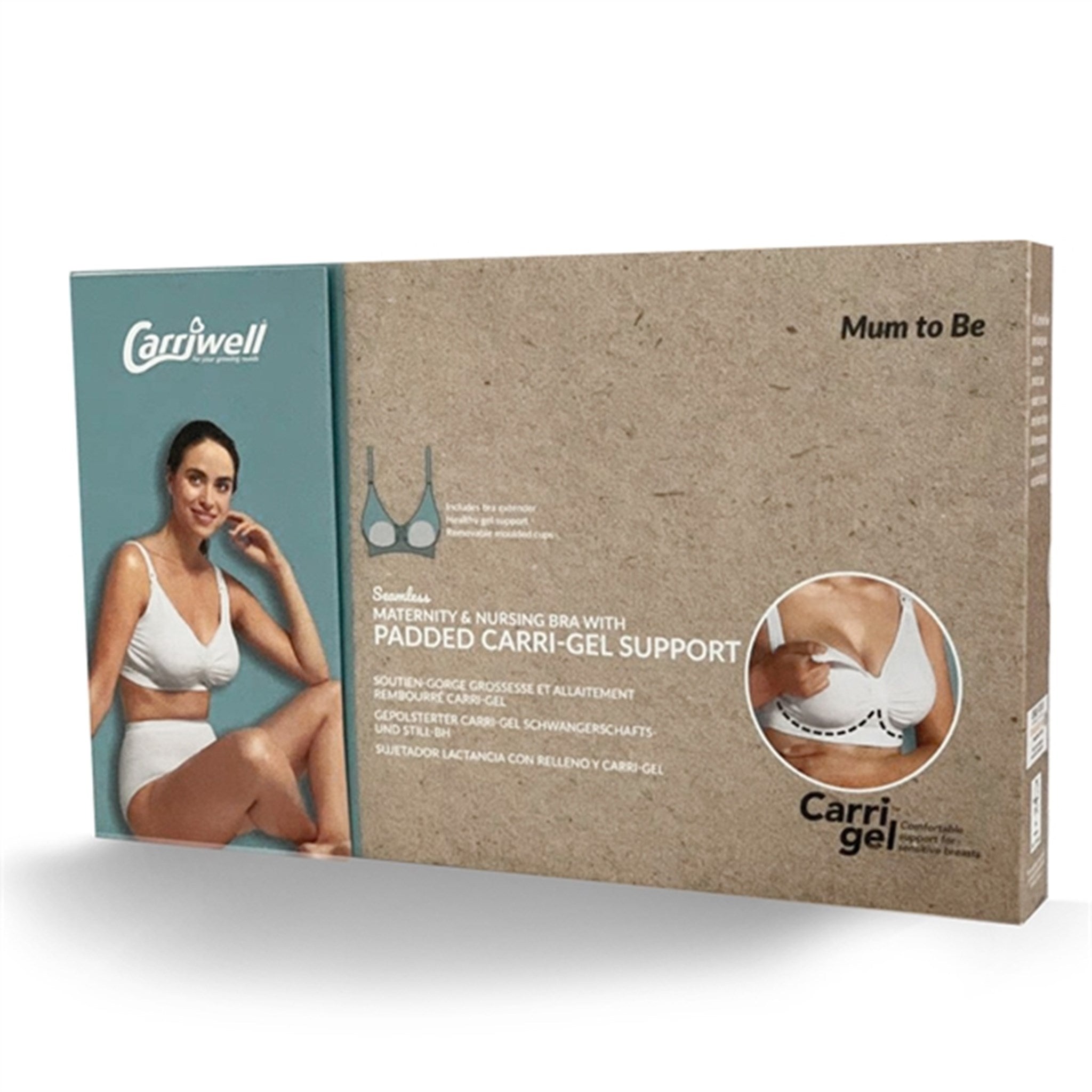 Carriwell Maternity And Nursing Bra With Padded Carri-Gel Support White 6