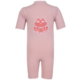 Petit Crabe Rose Nude Noe Frog Sunsuit with Zipper