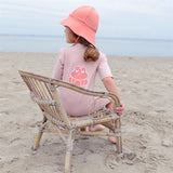 Petit Crabe Rose Nude Noe Frog Sunsuit with Zipper