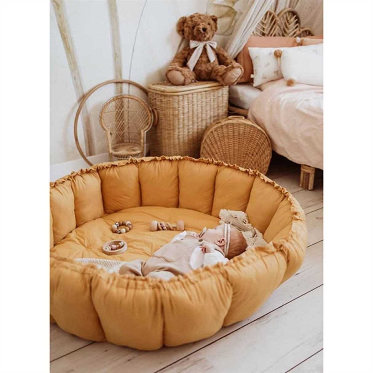 Play&Go 3-in-1 Play Mat Organic Bloom Mustard