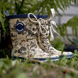 Mikk-Line Rubber Boots Print Olive Gray 3