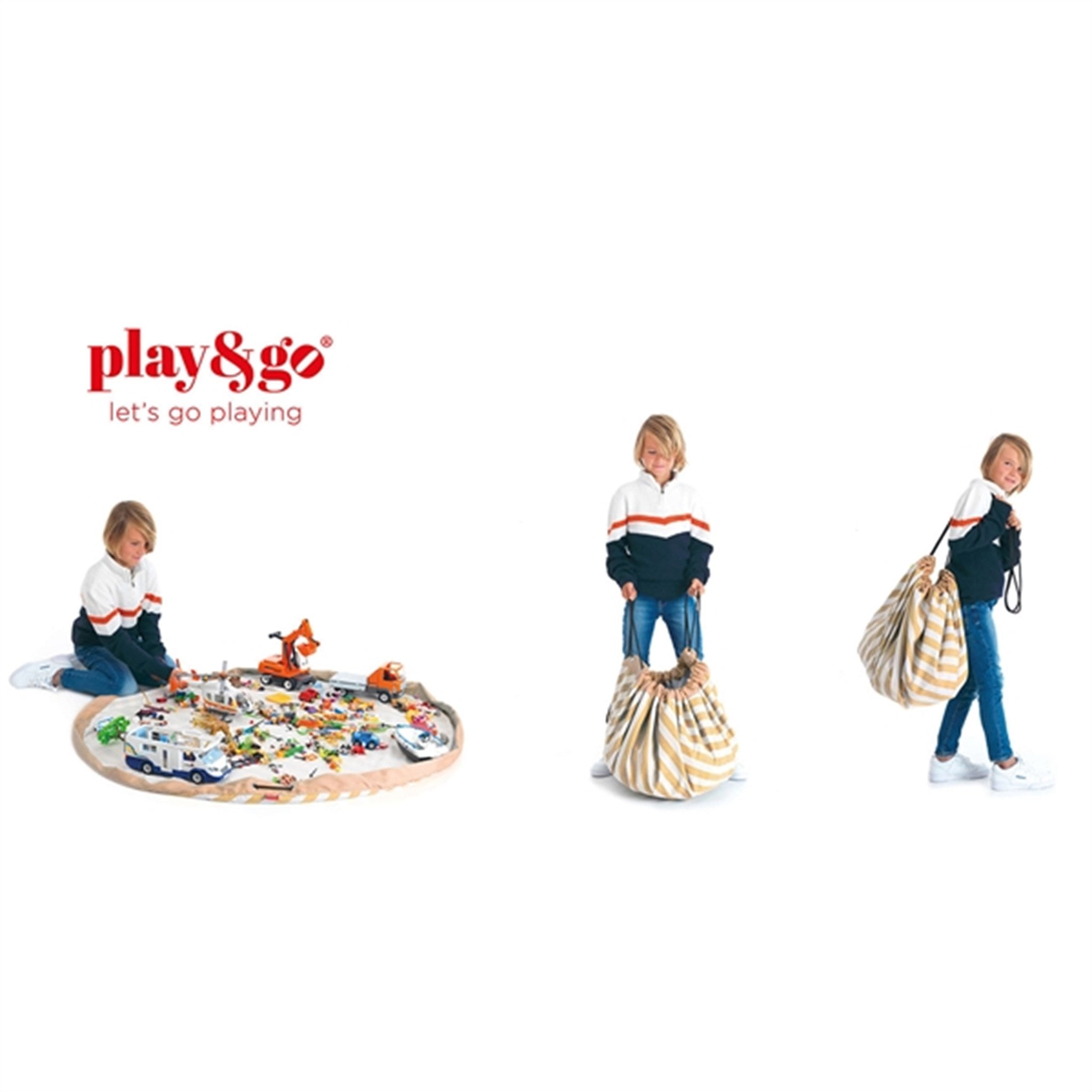 Play&Go 2-in-1 Play Mat Stripes mustard 6