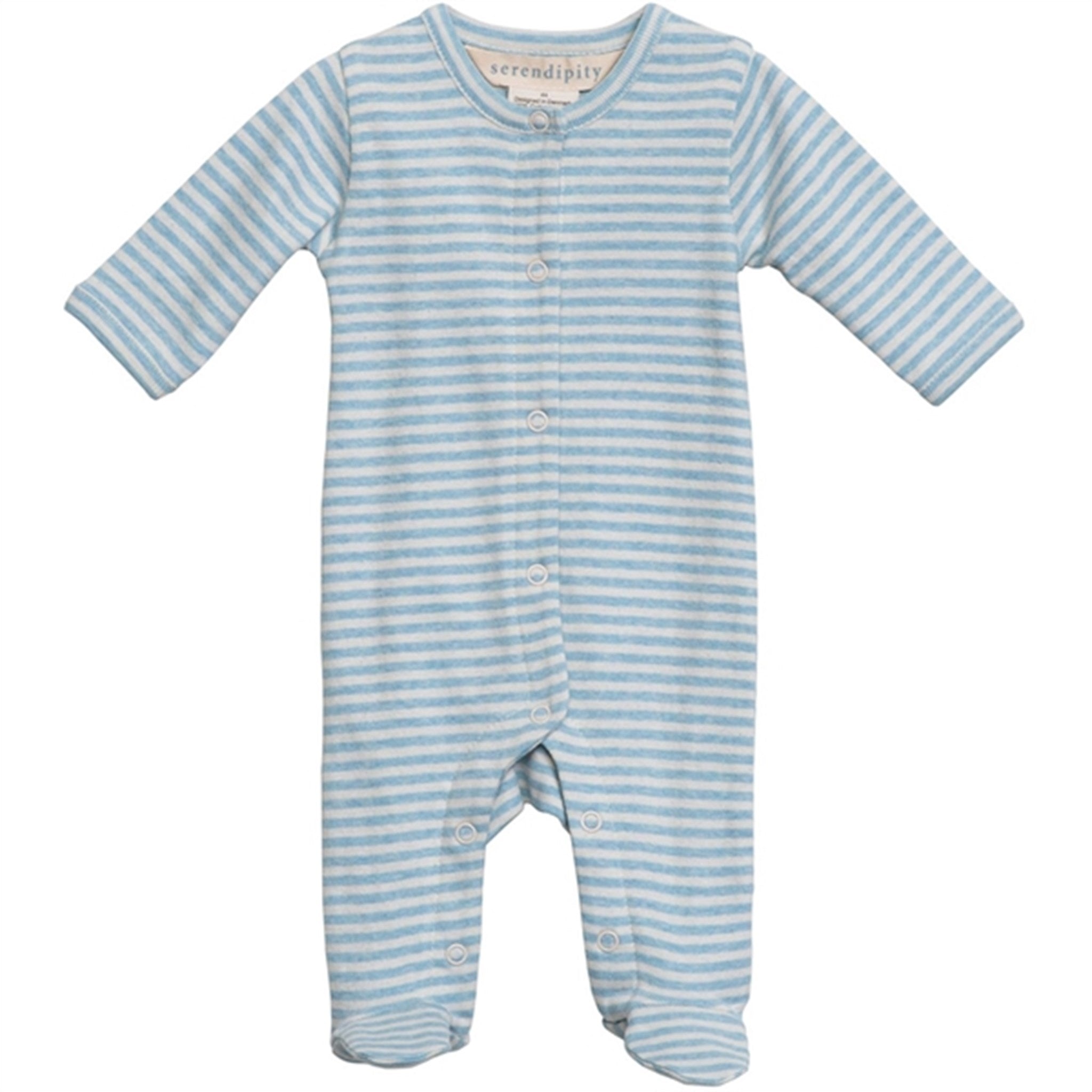 Serendipity Aqua/Ecru Newborn Stripe Suit