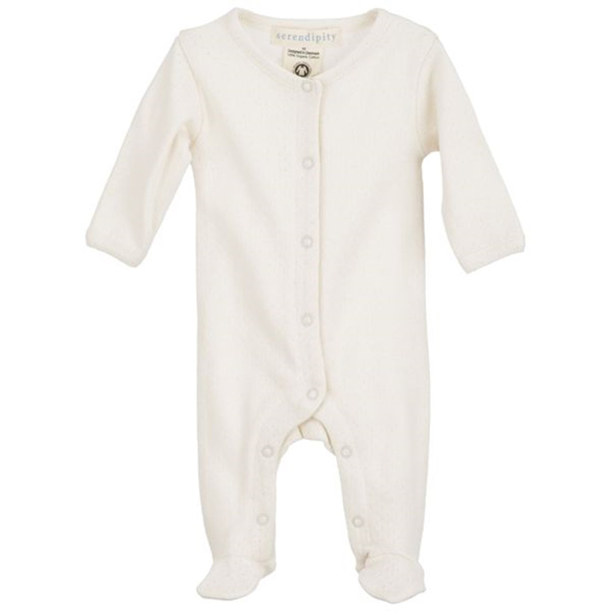 Serendipity Newborn Offwhite Pointelle Suit