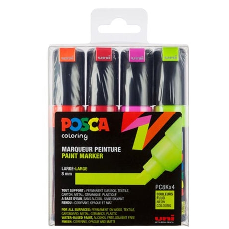 Posca Uni Marker PC-8K 4 Neon Colors