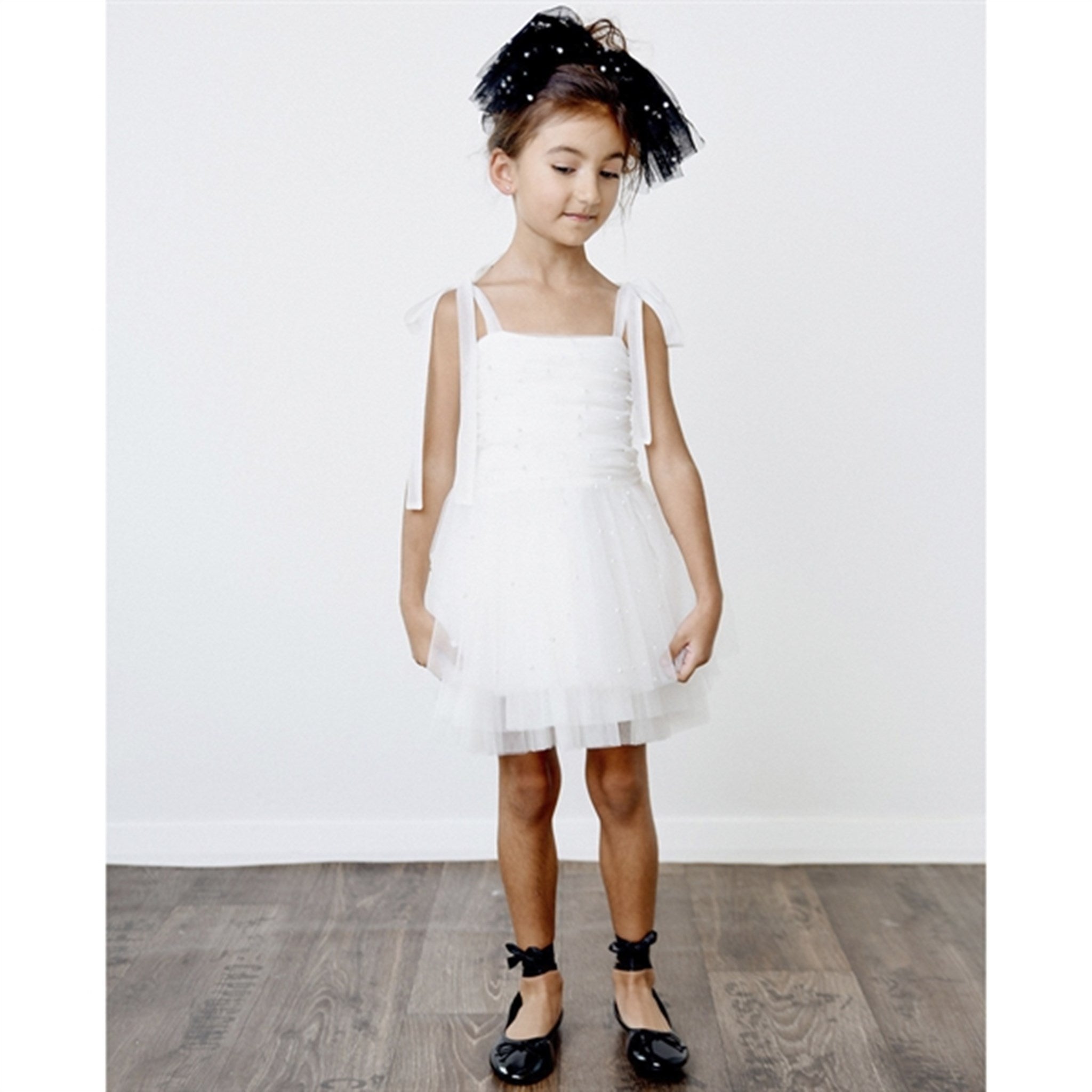 Dolly by Le Petit Tom Pearl Tulle Ballerina Dress White 8